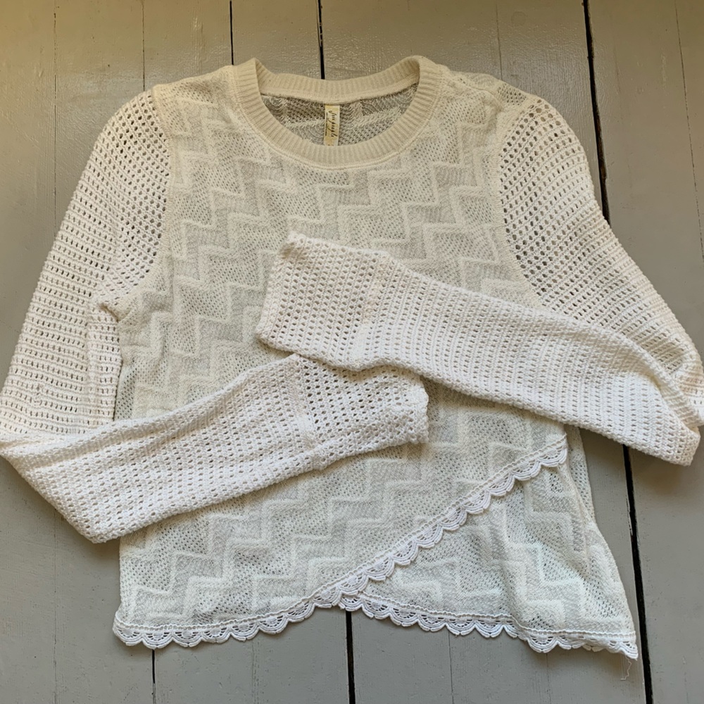 Free People crochet sweater